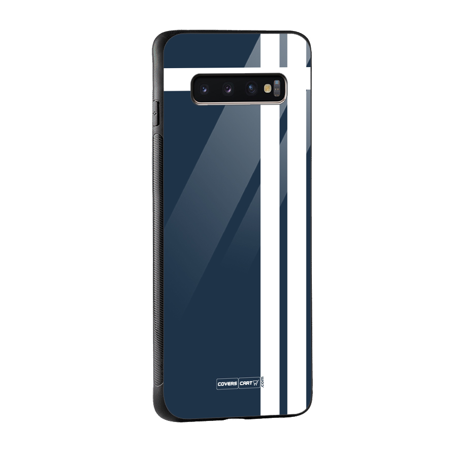 Blue and White Glass Back Case for Galaxy S10 Plus