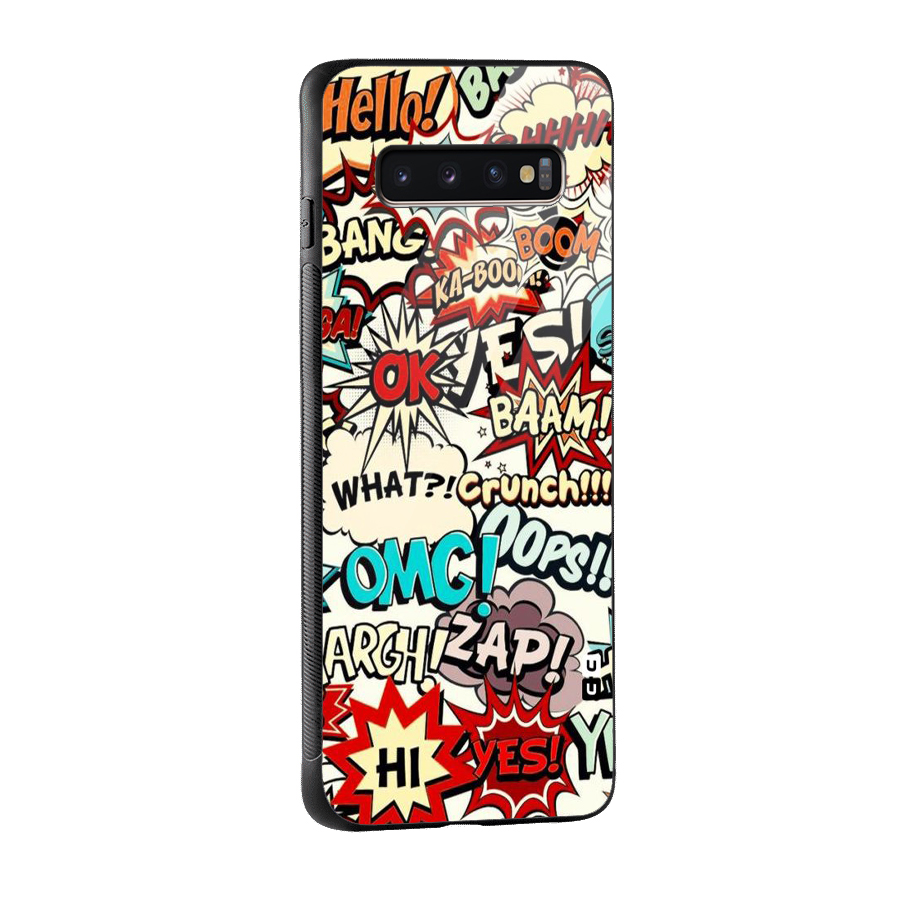 Boom Zap Glass Back Case for Galaxy S10 Plus