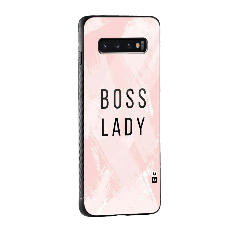 Boss Lady Pink Glass Back Case for Galaxy S10 Plus