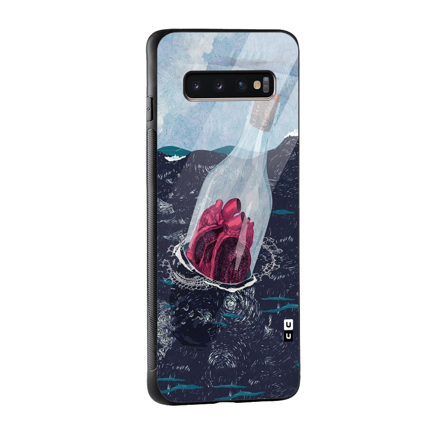 Bottle Heart Glass Back Case for Galaxy S10 Plus