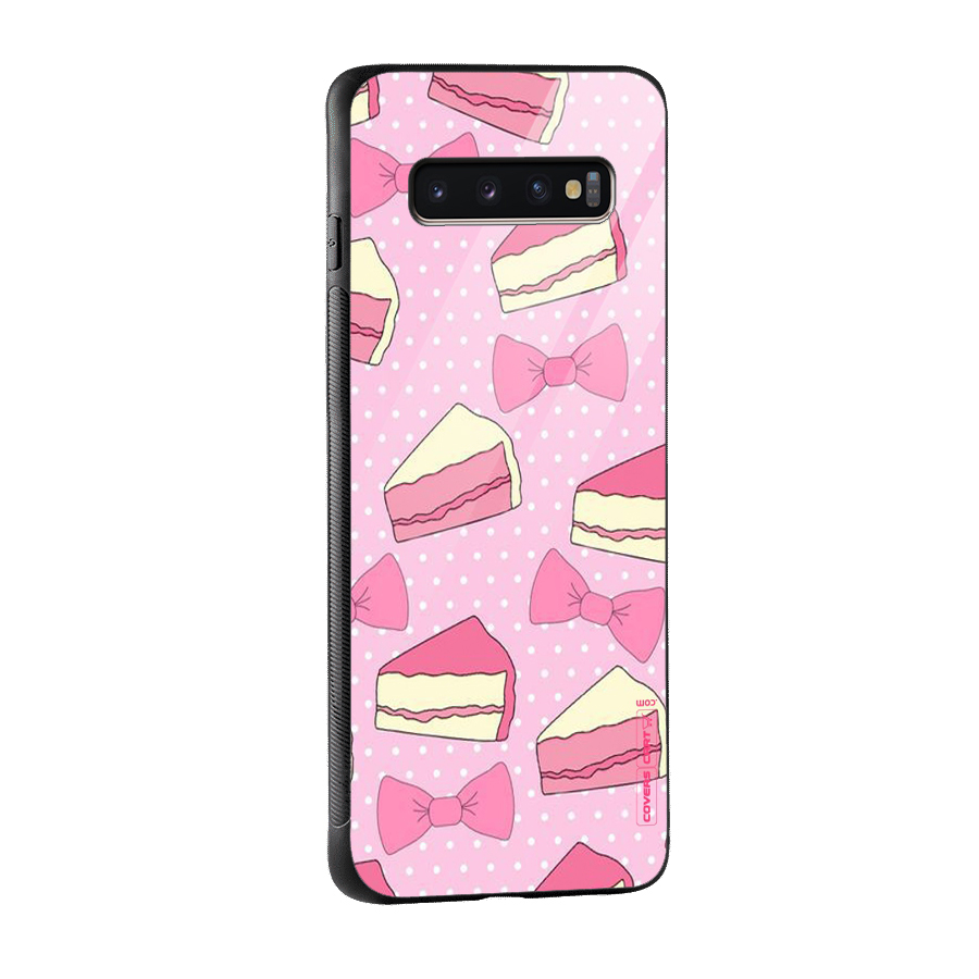 Bow Cake Glass Back Case for Galaxy S10 Plus