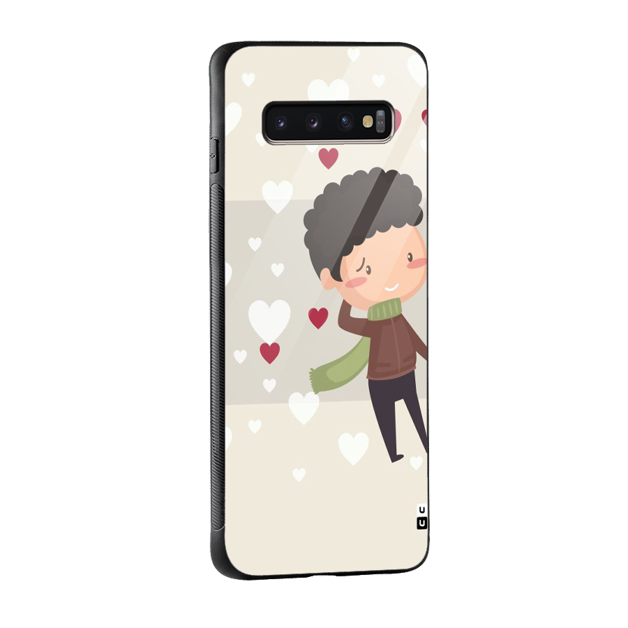 Boy in love Glass Back Case for Galaxy S10 Plus