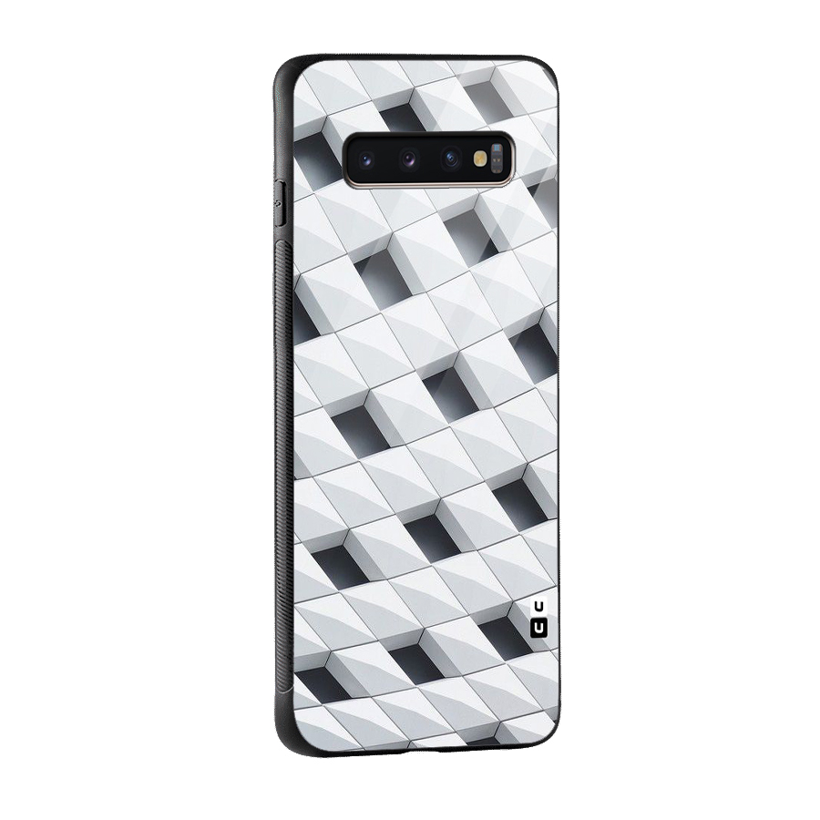 Building Pattern Glass Back Case for Galaxy S10 Plus