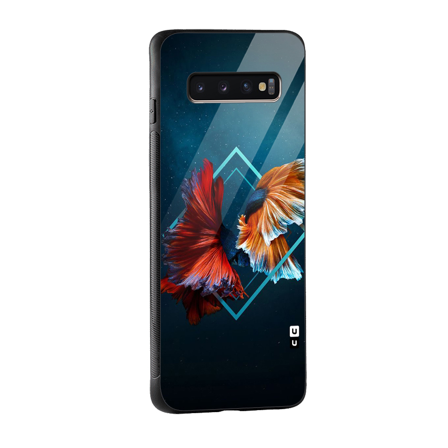 Butterfly Diamond Design Glass Back Case for Galaxy S10 Plus