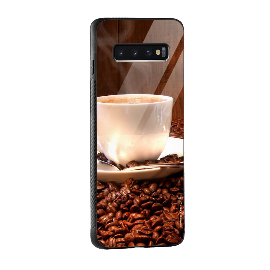 Caffeine Beans Glass Back Case for Galaxy S10 Plus