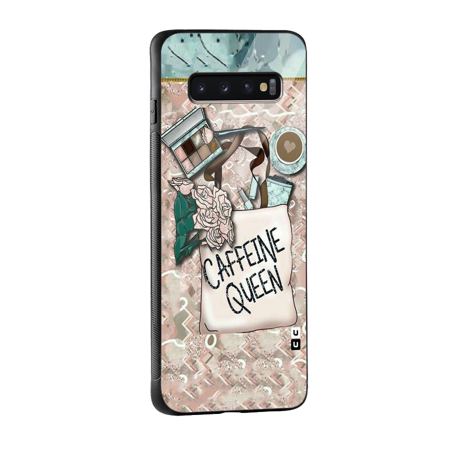 Caffeine Queen Glass Back Case for Galaxy S10 Plus