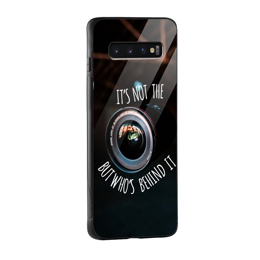 Camera Quote Glass Back Case for Galaxy S10 Plus