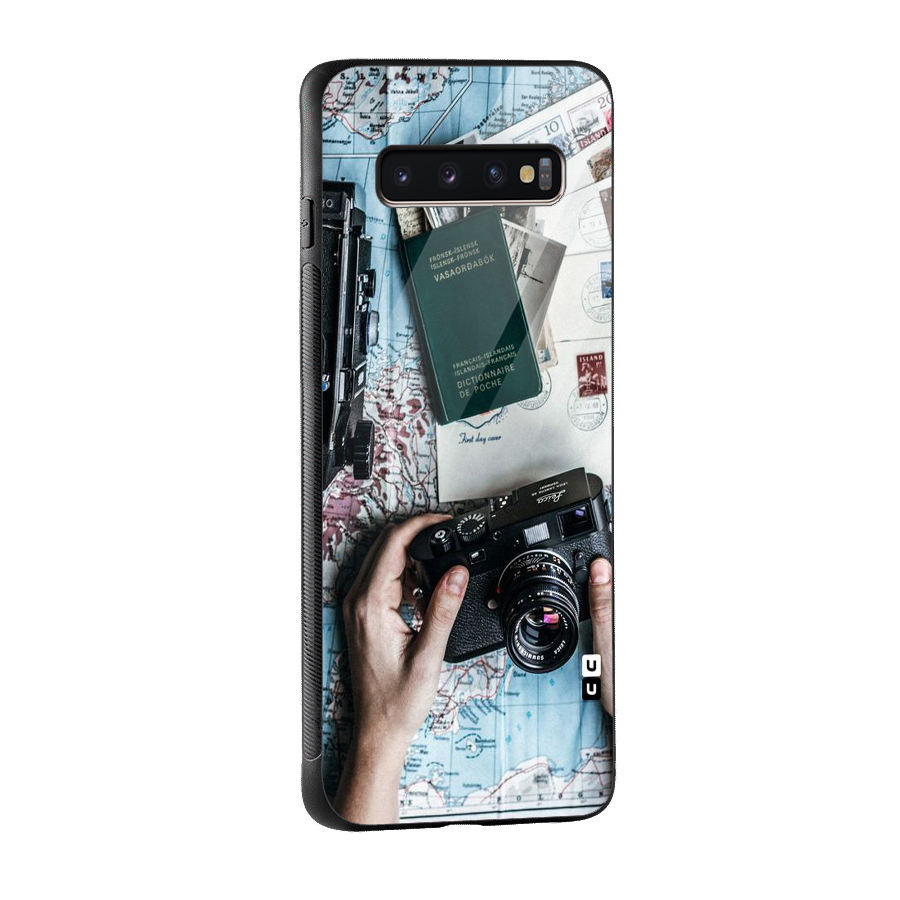 Camera and Postcards Glass Back Case for Galaxy S10 Plus
