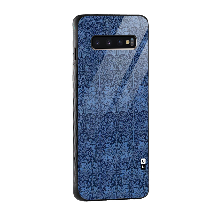 Carving Design Glass Back Case for Galaxy S10 Plus