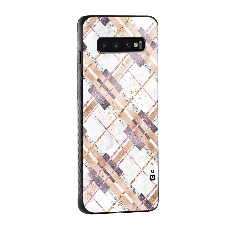 Check Trouble Glass Back Case for Galaxy S10 Plus