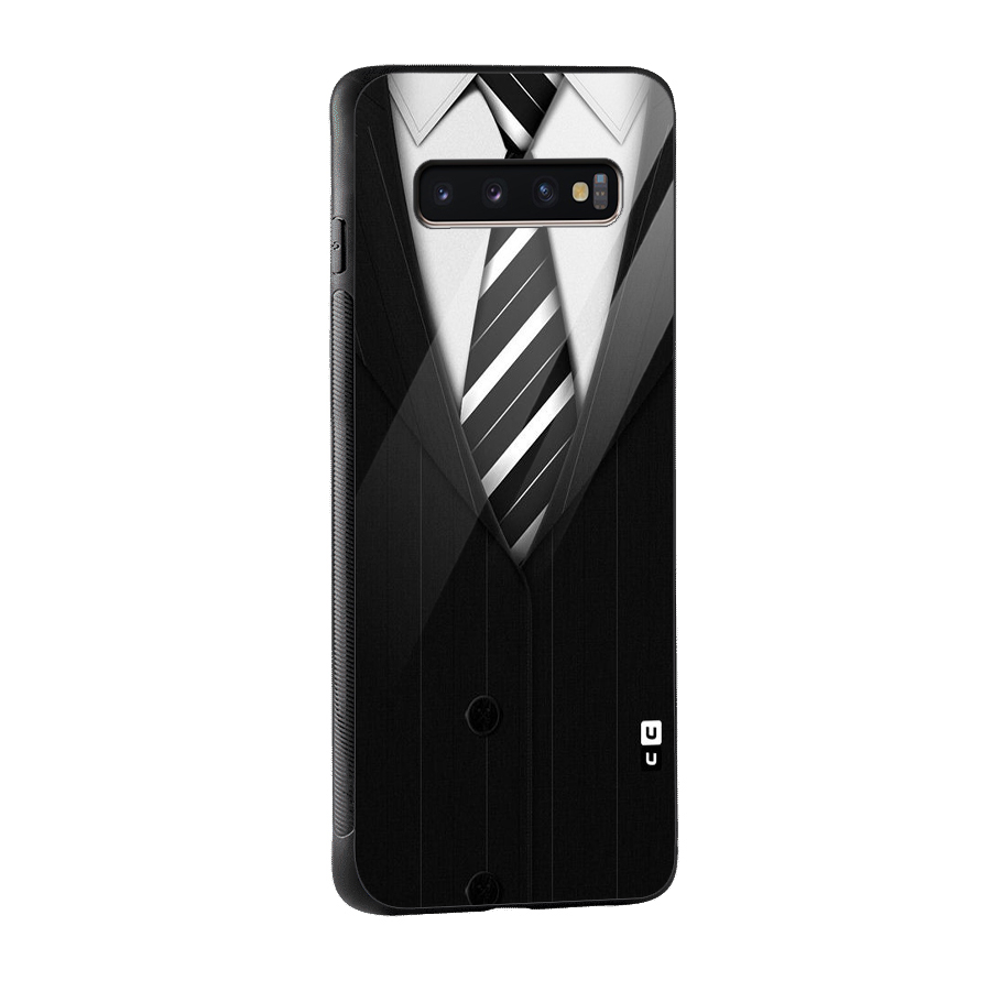 Classic Ready Suit Glass Back Case for Galaxy S10 Plus