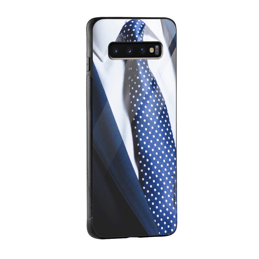 Classy Tie Glass Back Case for Galaxy S10 Plus