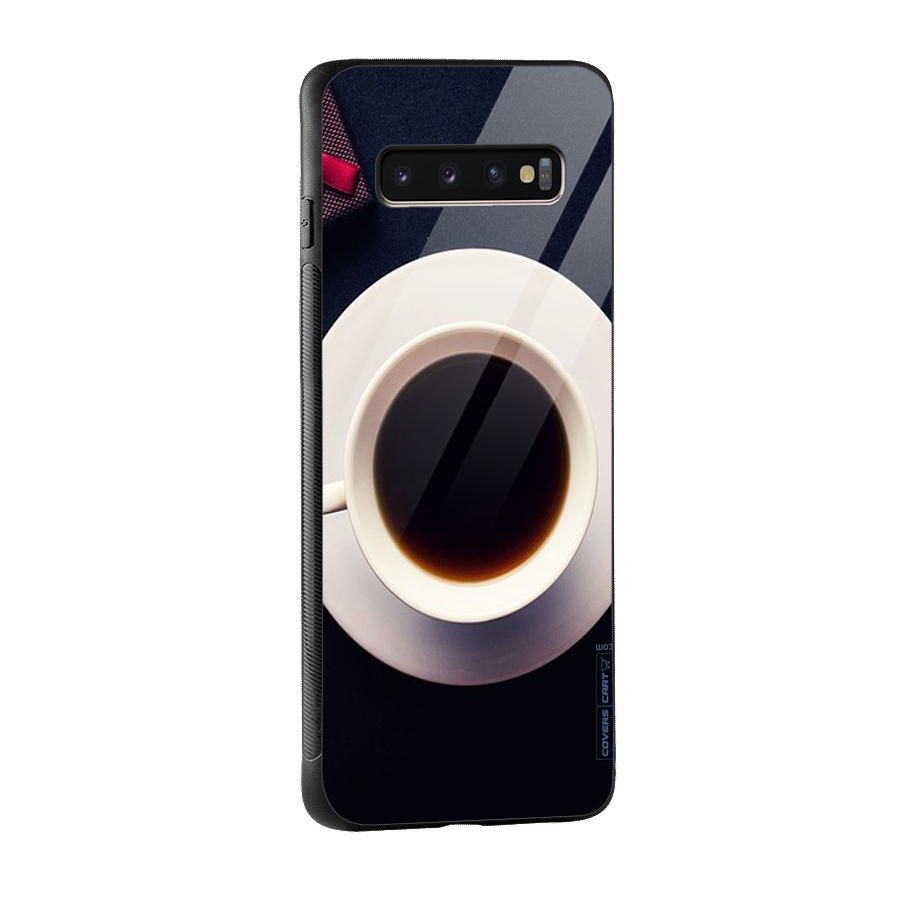 Coffee And Cookies Glass Back Case for Galaxy S10 Plus