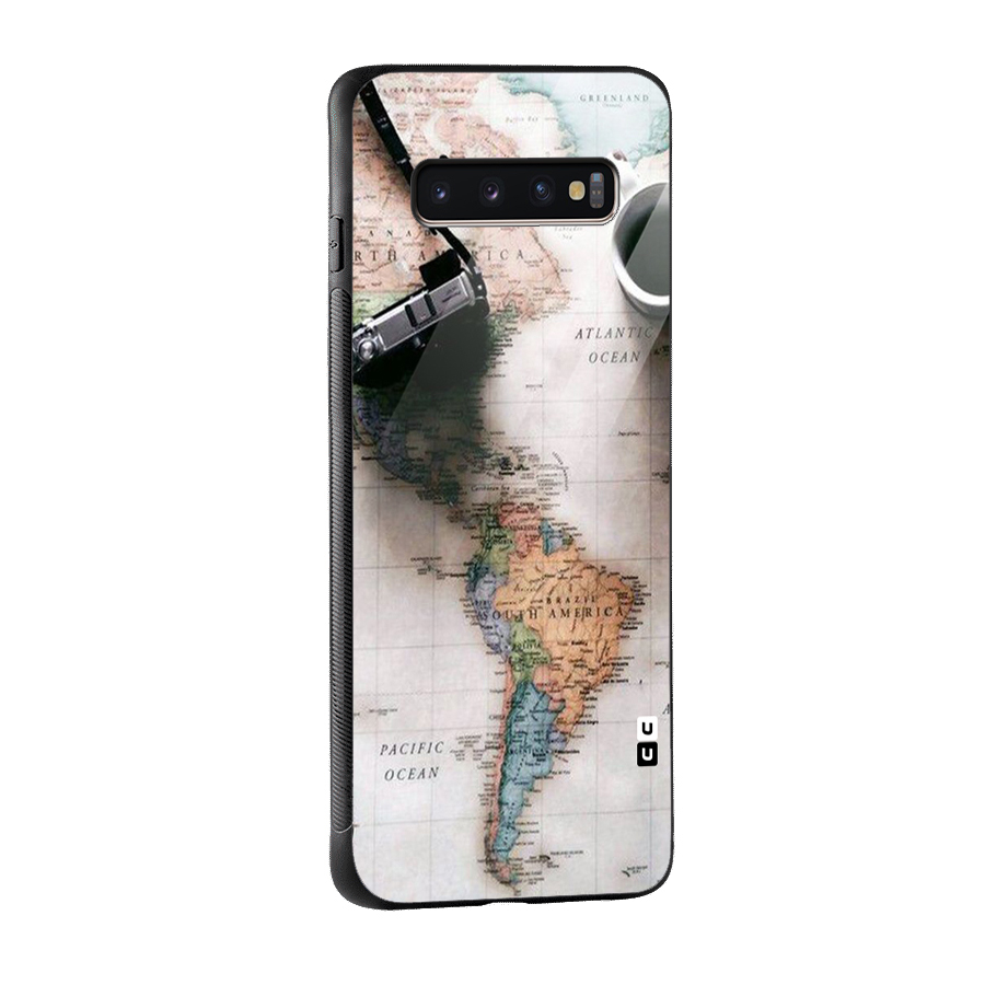Coffee And Travel Glass Back Case for Galaxy S10 Plus