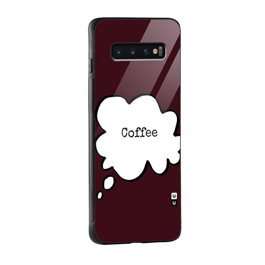 Coffee Bubble Glass Back Case for Galaxy S10 Plus