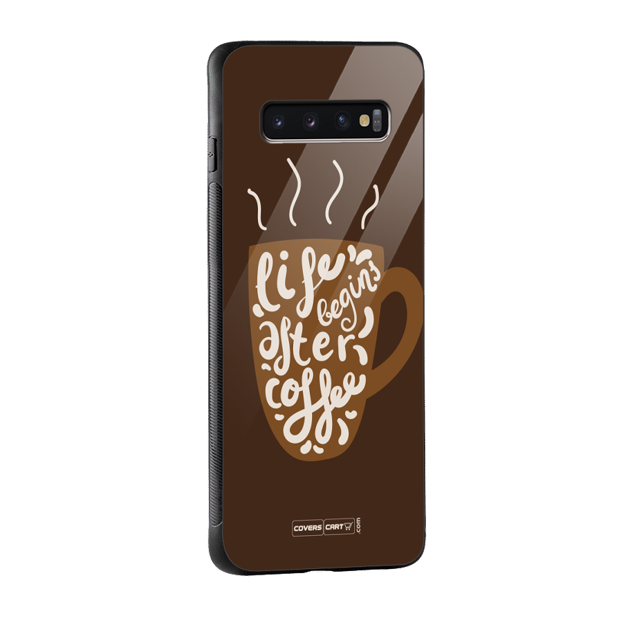 Coffee Mug Glass Back Case for Galaxy S10 Plus