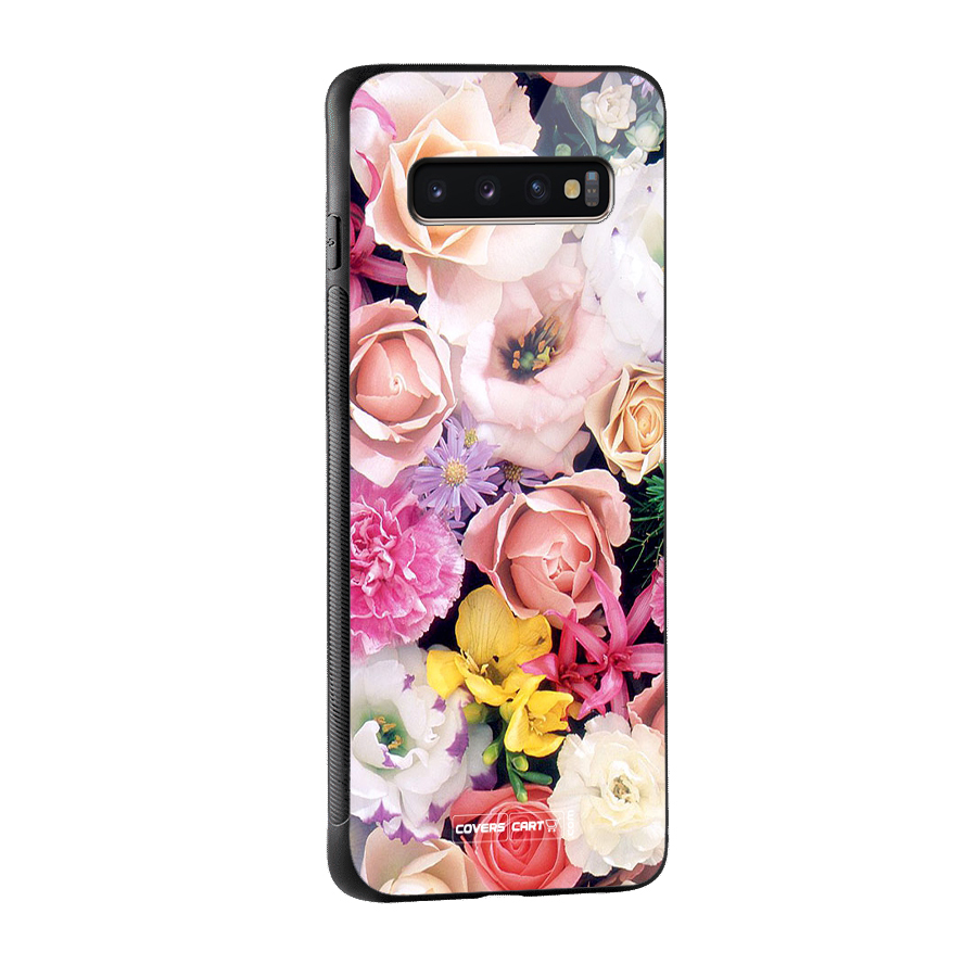Colorful Roses Glass Back Case for Galaxy S10 Plus