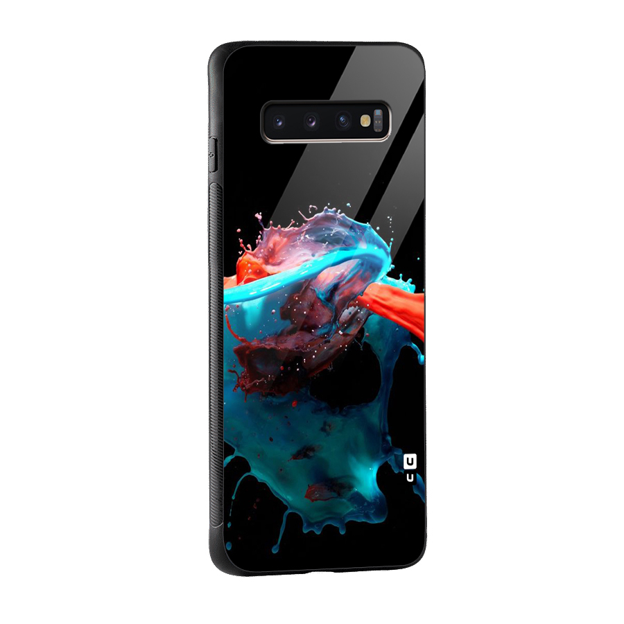 Colour War Glass Back Case for Galaxy S10 Plus