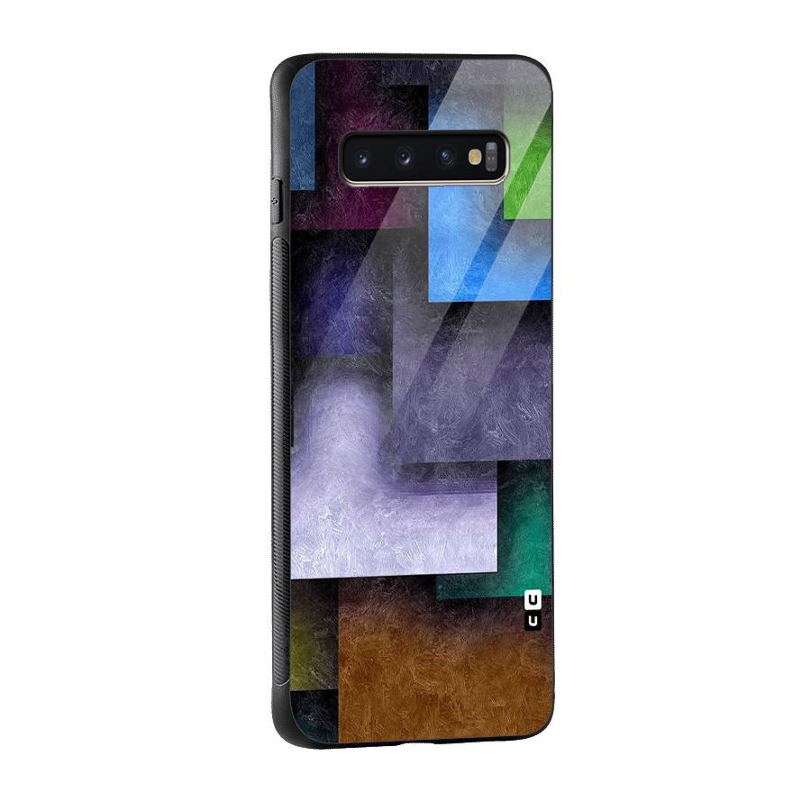 Concrete Squares Glass Back Case for Galaxy S10 Plus