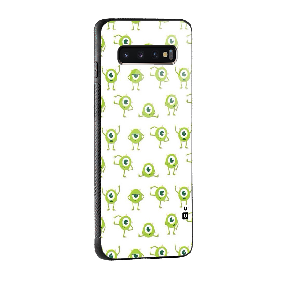 Crazy Green Maniac Glass Back Case for Galaxy S10 Plus