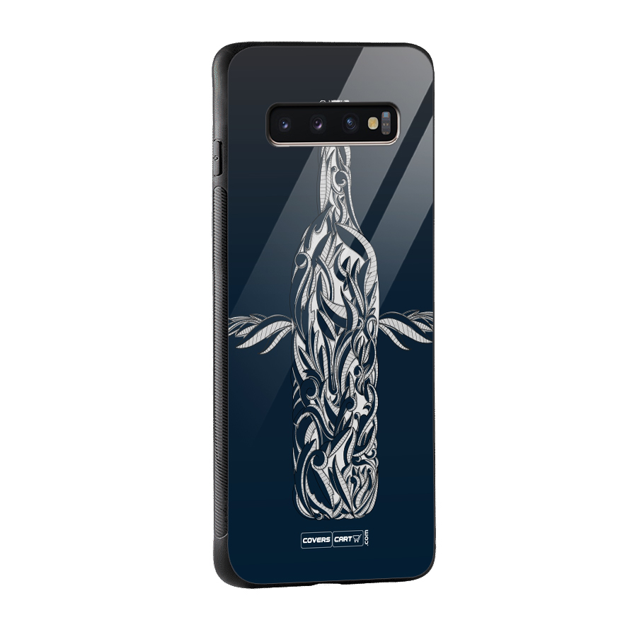 Creative Bottle Glass Back Case for Galaxy S10 Plus