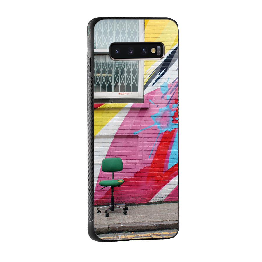 Creative Wall Art Glass Back Case for Galaxy S10 Plus