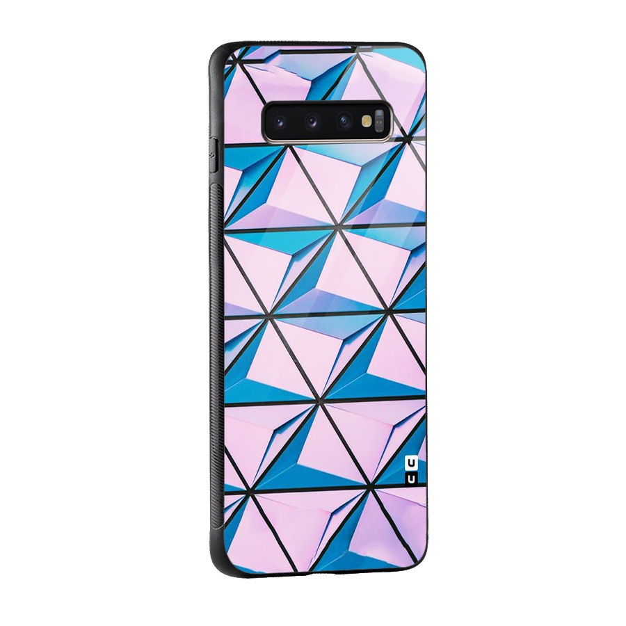 Crystal Abstract Glass Back Case for Galaxy S10 Plus