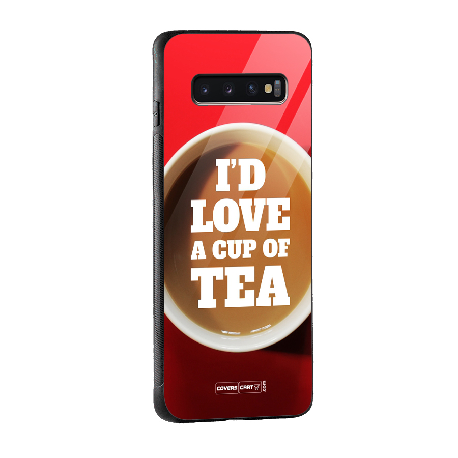 Cup of Tea Glass Back Case for Galaxy S10 Plus