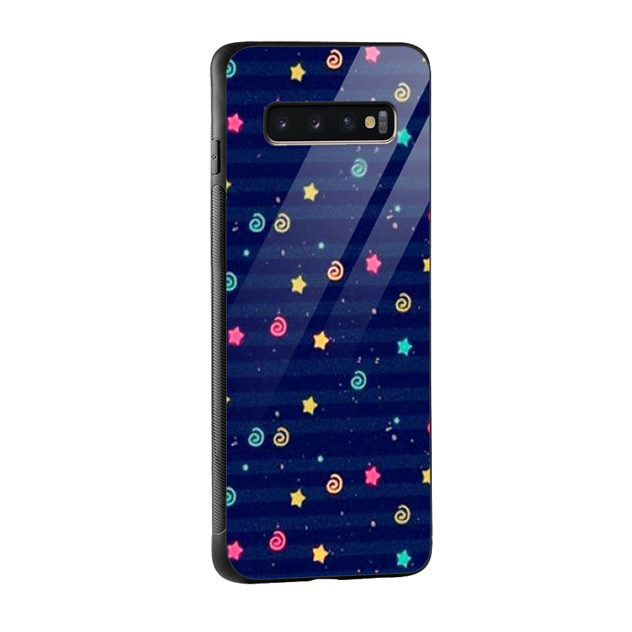 Cute Design Glass Back Case for Galaxy S10 Plus
