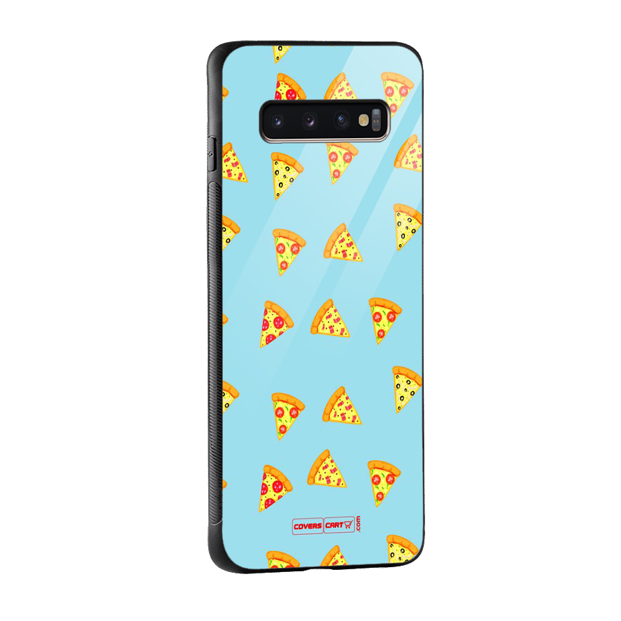 Cute Slices of Pizza Glass Back Case for Galaxy S10 Plus
