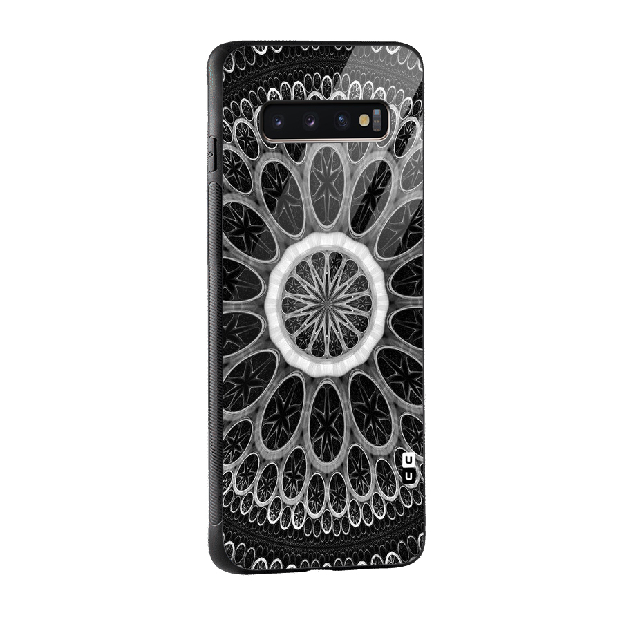 Dark Pattern Art Glass Back Case for Galaxy S10 Plus