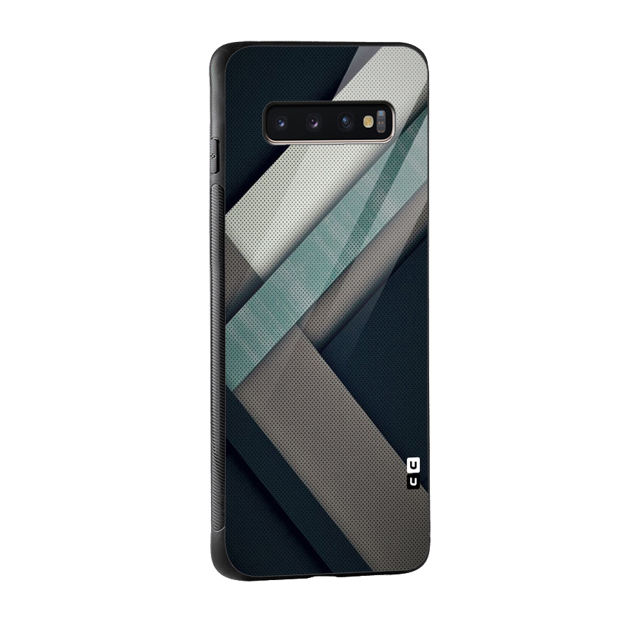 Dark Stripes Glass Back Case for Galaxy S10 Plus