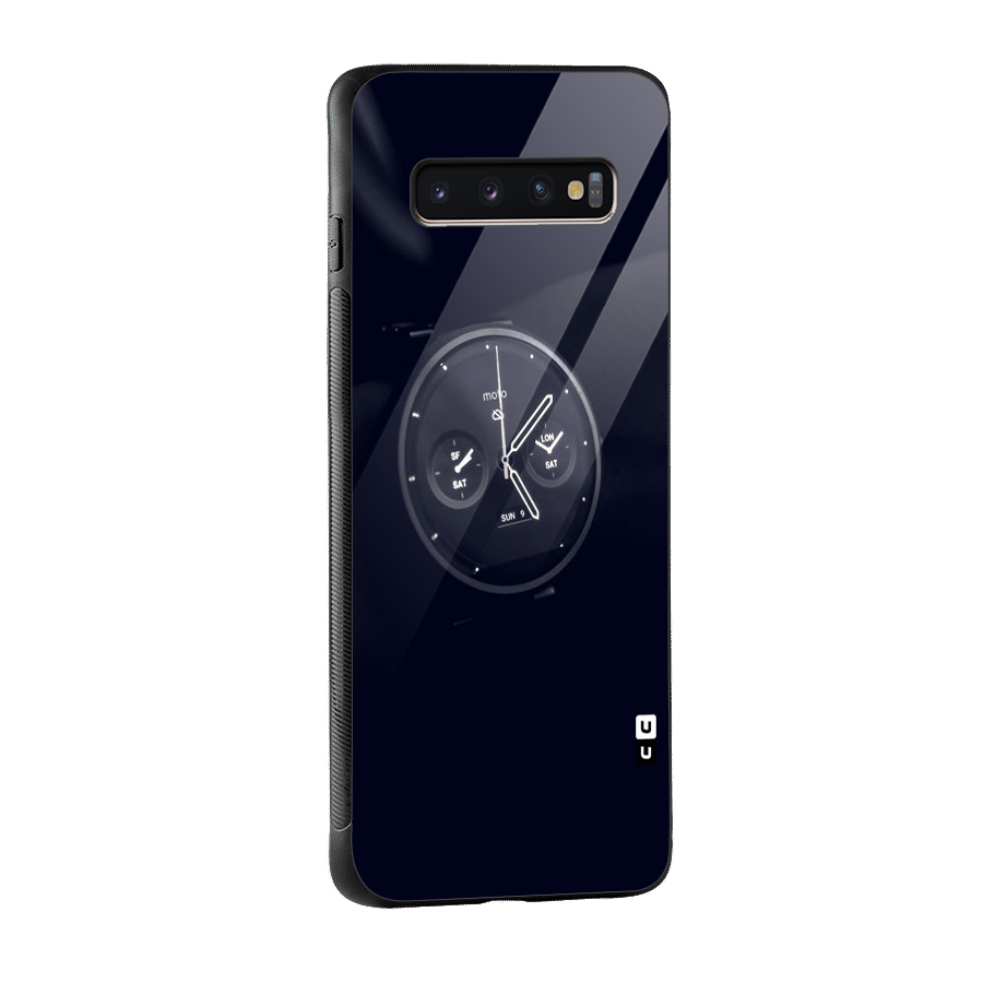 Dark Watch Glass Back Case for Galaxy S10 Plus