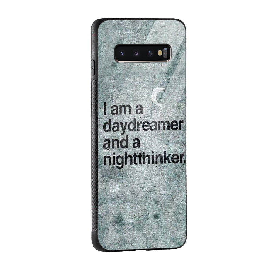 Day Dreamer Night Thinker Glass Back Case for Galaxy S10 Plus