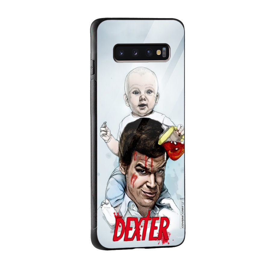 Dexter Artwork Glass Back Case for Galaxy S10 Plus