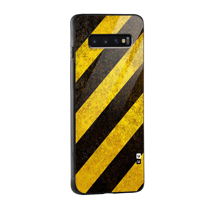 Diagonal Road Pattern Glass Back Case for Galaxy S10 Plus