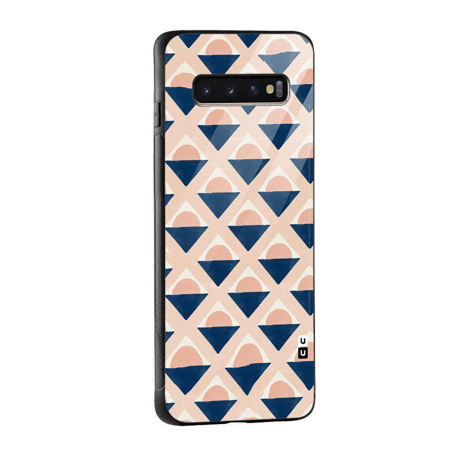 Diamond Circle Pattern Glass Back Case for Galaxy S10 Plus