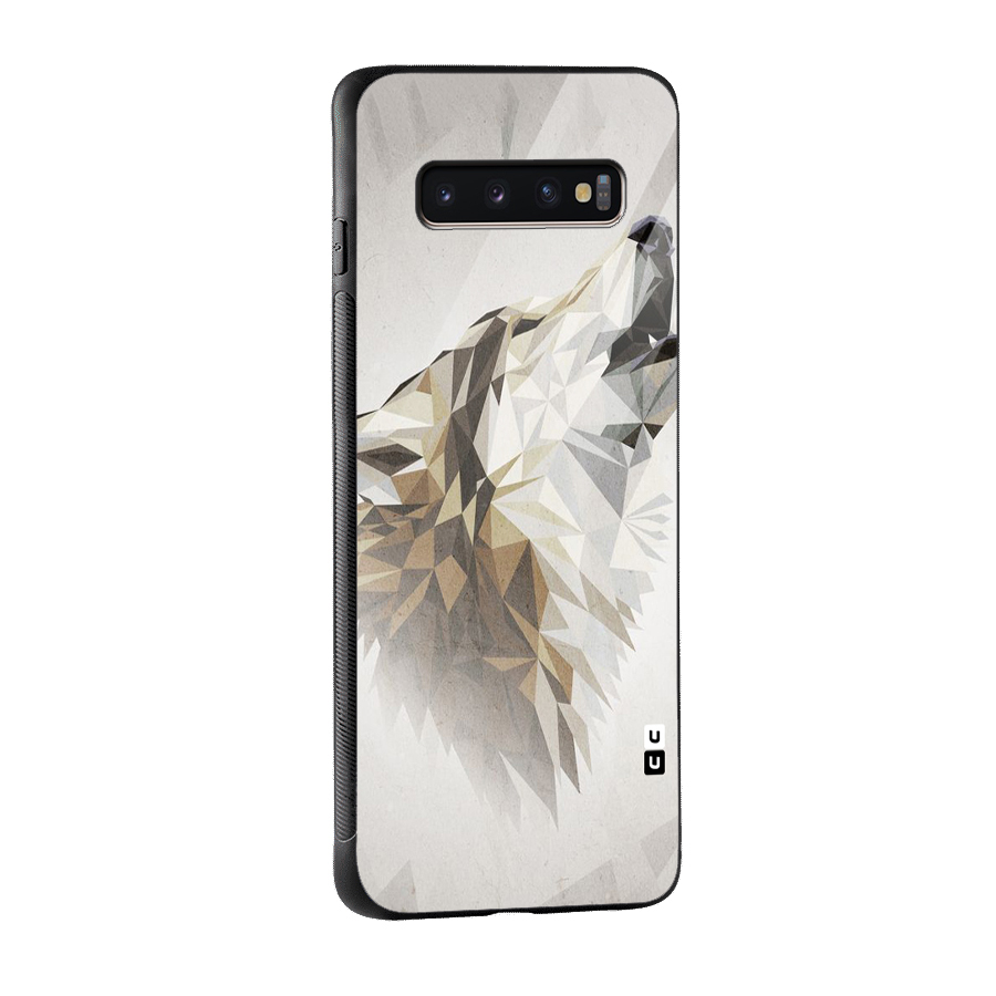 Diamond Wolf Glass Back Case for Galaxy S10 Plus