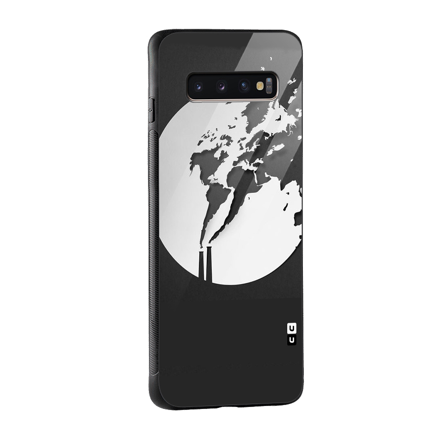 Disorted Design Black Glass Back Case for Galaxy S10 Plus