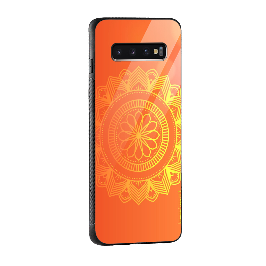 Diwali Rangoli Glass Back Case for Galaxy S10 Plus