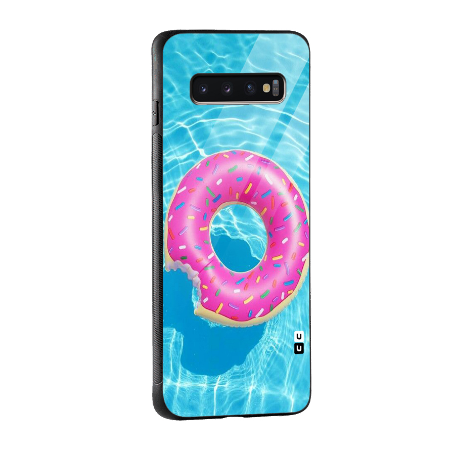 Donut Swim Glass Back Case for Galaxy S10 Plus