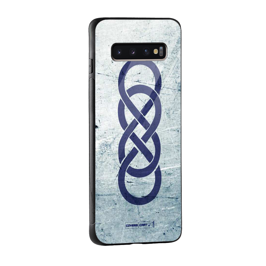 Double Infinity Rough Glass Back Case for Galaxy S10 Plus