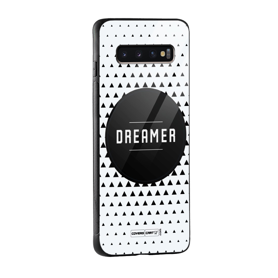 Dreamer Minimalist Glass Back Case for Galaxy S10 Plus