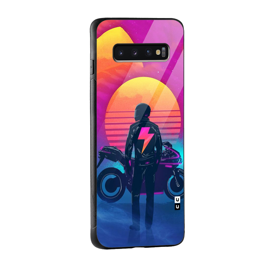 Electric Ride Glass Back Case for Galaxy S10 Plus