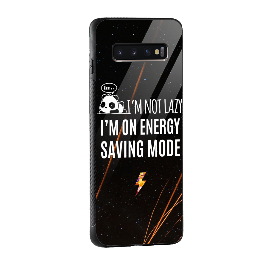 Energy Saving Mode Glass Back Case for Galaxy S10 Plus