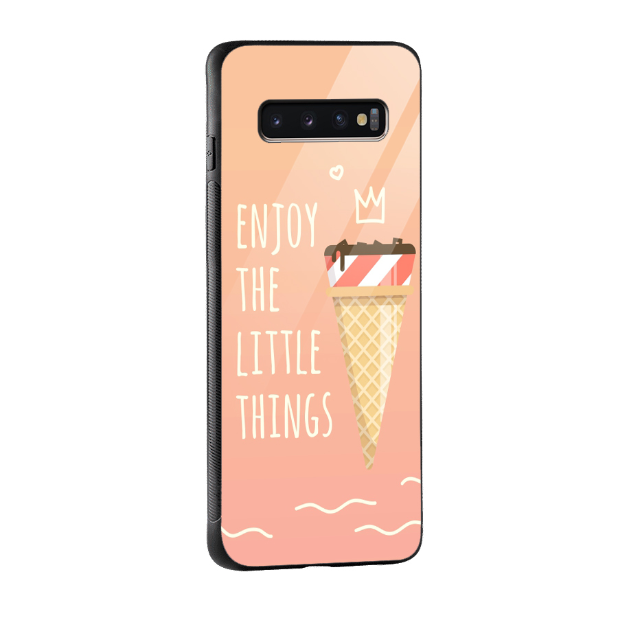 Enjoy the Little Things Glass Back Case for Galaxy S10 Plus