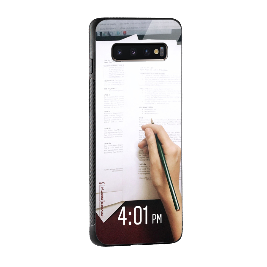 Exam Time Blues Glass Back Case for Galaxy S10 Plus