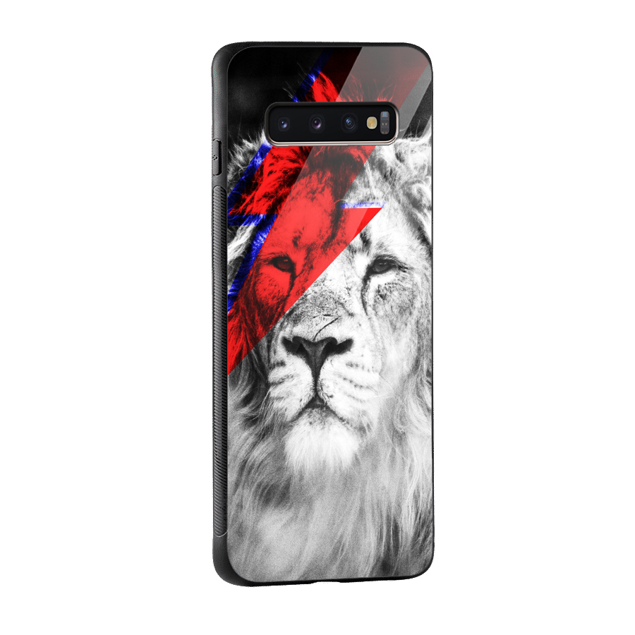 Fearless Lion Glass Back Case for Galaxy S10 Plus