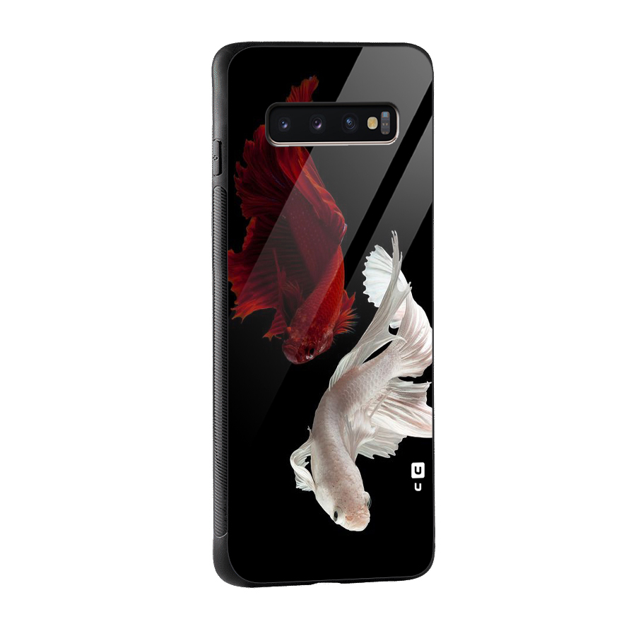 Fish Design Glass Back Case for Galaxy S10 Plus