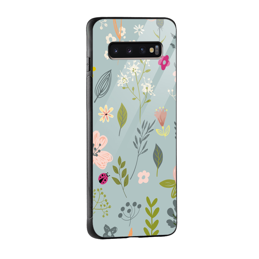 Flawless Flowers Glass Back Case for Galaxy S10 Plus